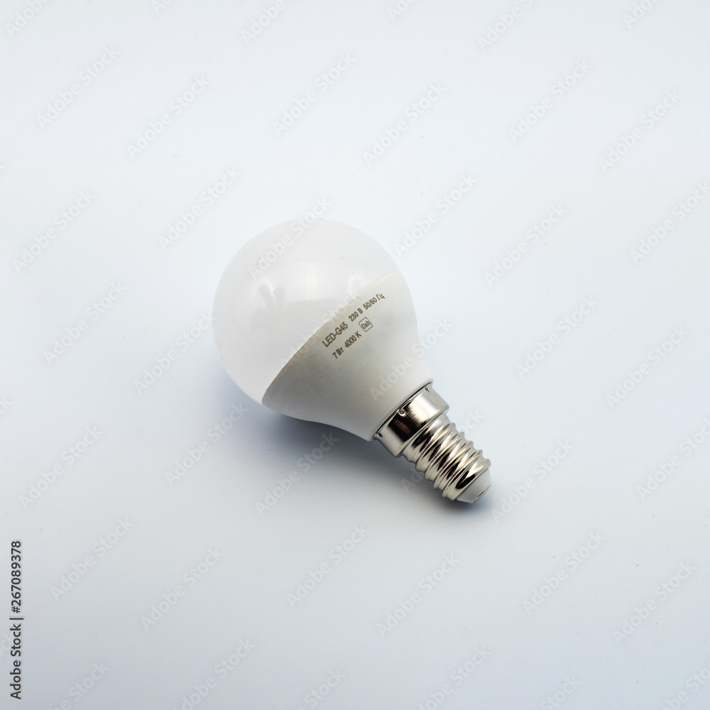 Concept photo of white light bulb isolated on white background. Perfect for filling the catalog online store electrics. Concept photo of white light bulb isolated on white background. Perfect for filling the catalog online store electrics.