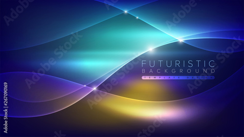 Abstract futuristic curvy background in vector art