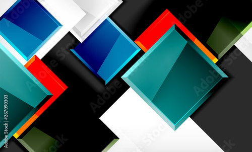 Colorful square and rectangle blocks background