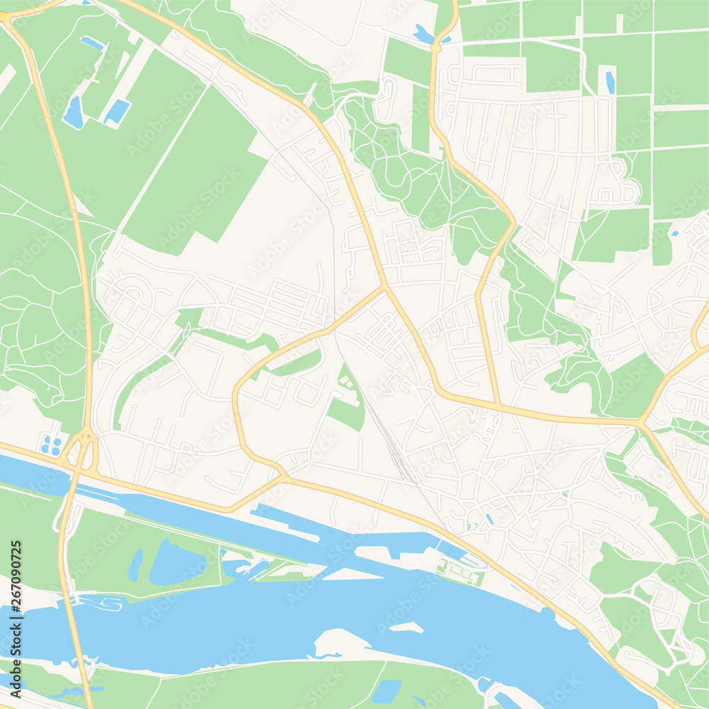 Fototapeta premium Geesthacht, Germany printable map