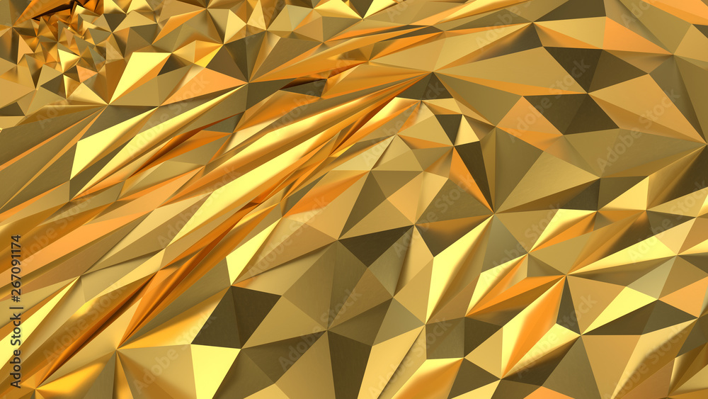 Gold Low poly triangle, trigon, triangular background. abstract golden geometric crystals. Minimal quartz, stone, gems. Gold Low poly triangle, trigon, triangular background. abstract golden geometric crystals. Minimal quartz, stone, gems.