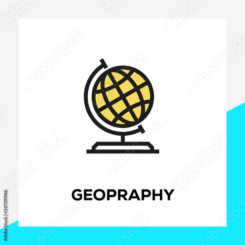 GEOPRAPHY LINE ICON SET photo