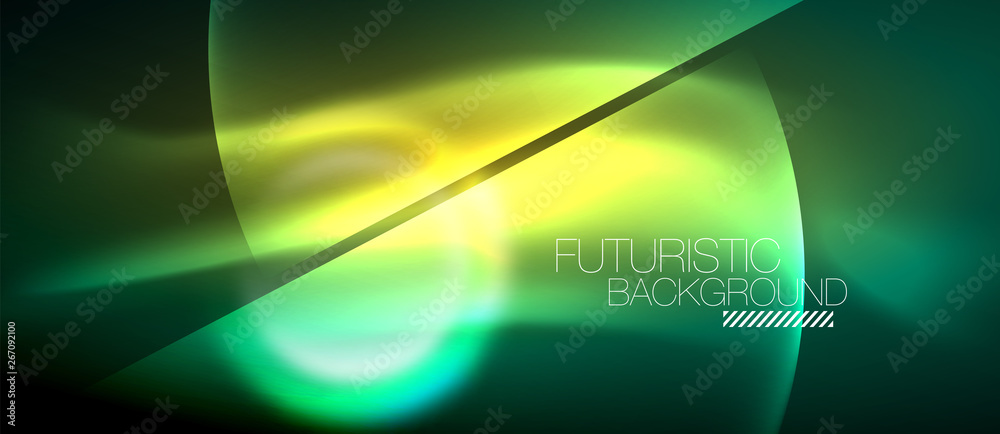 Vector glowing neon circles abstract background Vector glowing neon circles abstract background