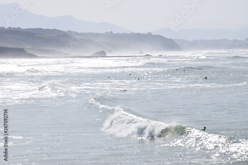 Plage de Biarritz sous le soleil hivernal