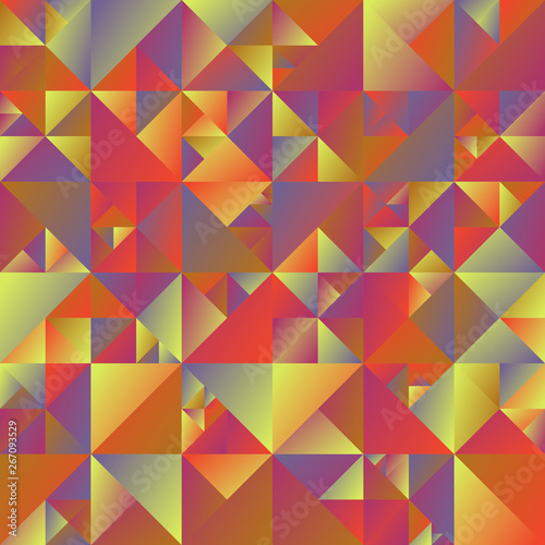 Multicolor geometrical triangle background - abstract polygonal vector graphic design
