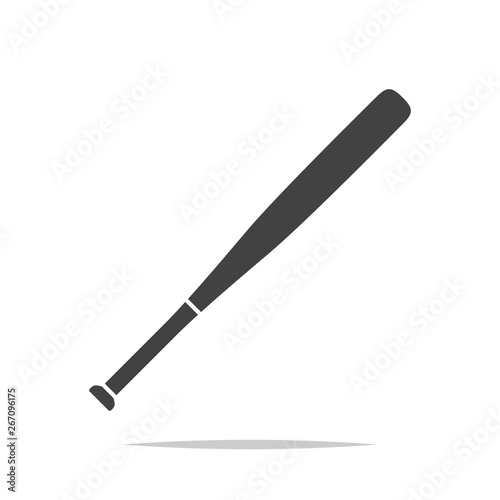 Baseball bat icon vector isolated