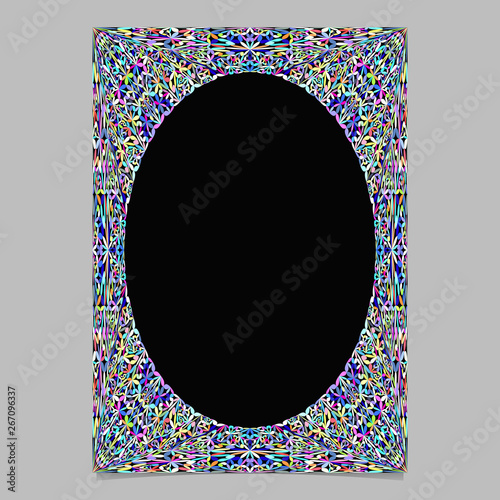 Colorful botanical ornamental flyer border - vector stationery background template design
