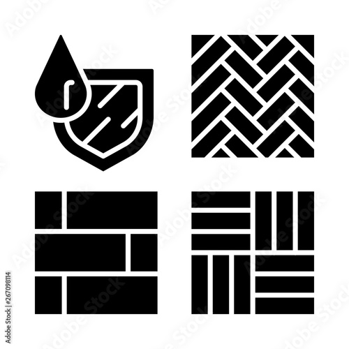 Waterproof flooring glyph icon