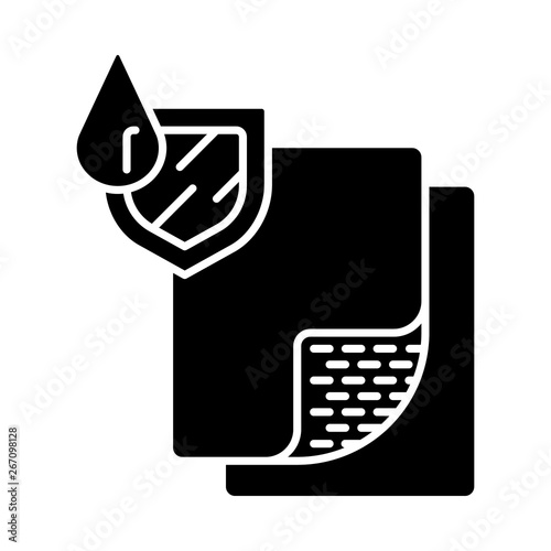 Waterproof flooring glyph icon