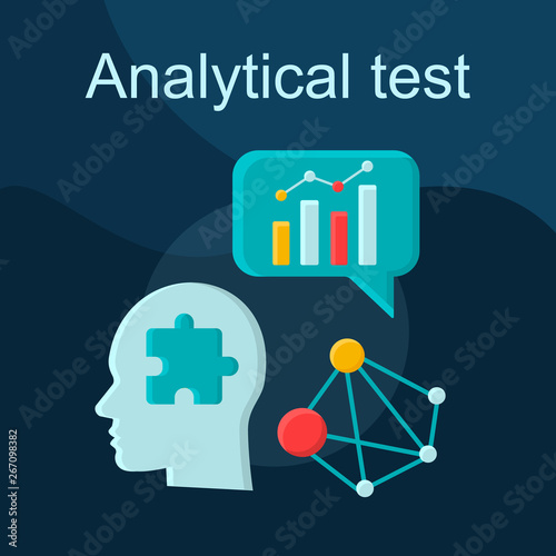 Analytical test flat concept vector icon