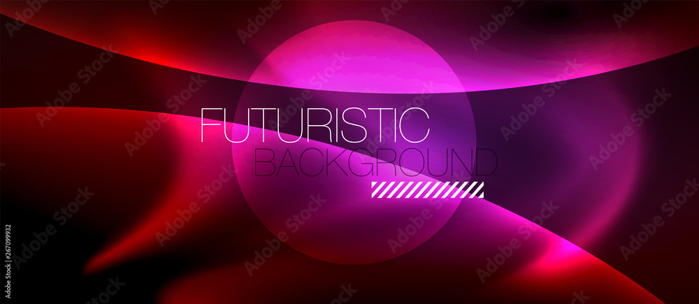 Neon color wave lines abstract background, magic techno futuristic light Neon color wave lines abstract background, magic techno futuristic light