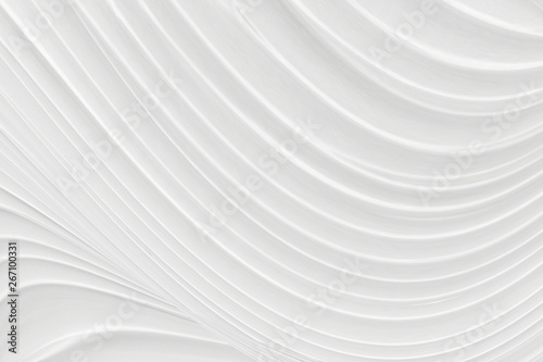 White background 3 d with elements of waves in a fantastic abstract design  the texture of the lines in a modern style for wallpaper. Light gray template for wedding ceremony or business presentation.