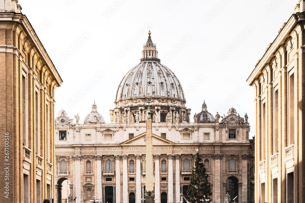 St.Peter's Cathedral in Rome. Selective focus.
