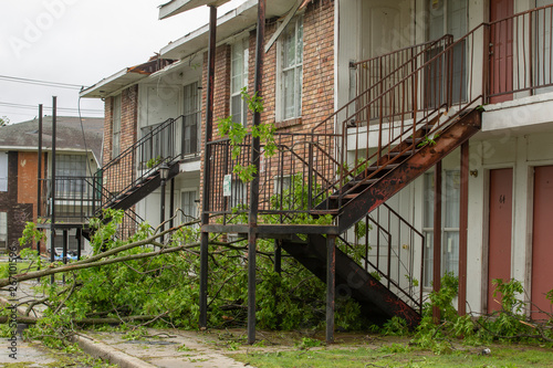 Tornado damage debris spring storm 