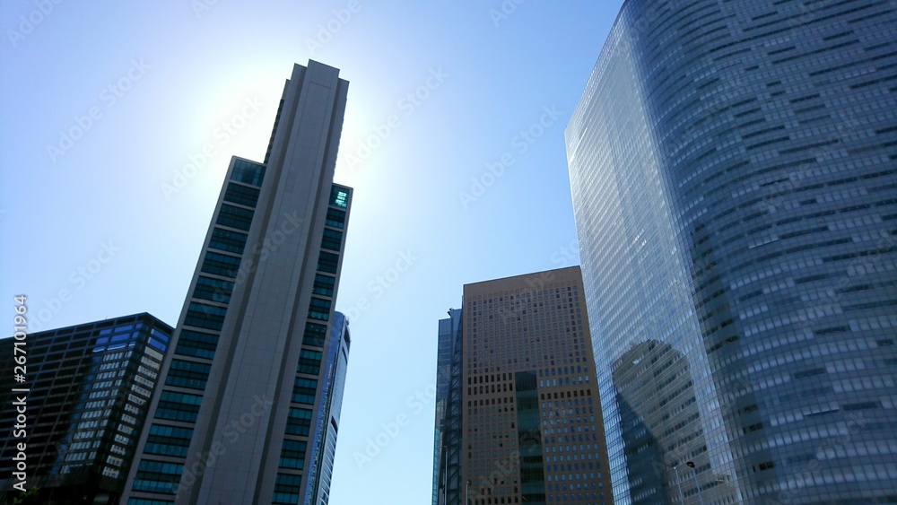 Tokyo modern business city view