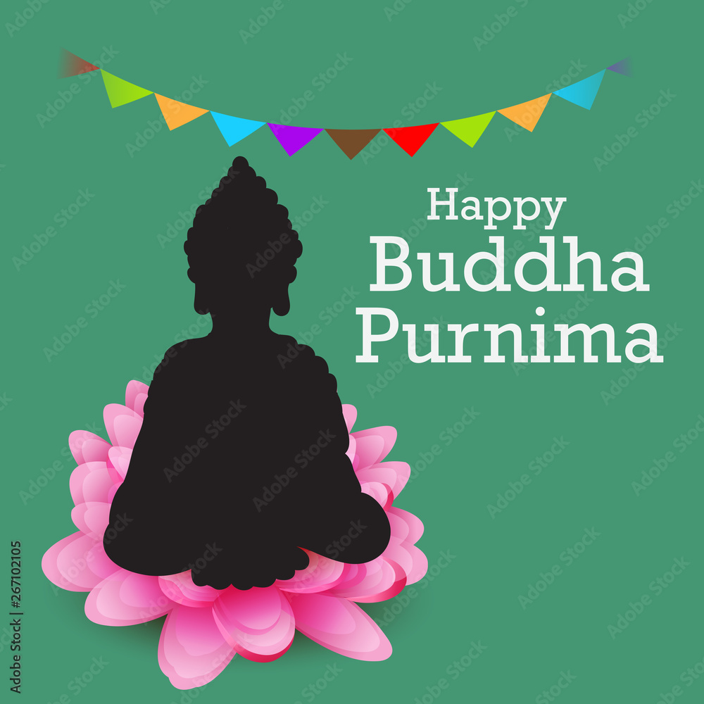 Vector illustration of a Banner for Happy Buddha Purnima. Vector illustration of a Banner for Happy Buddha Purnima.