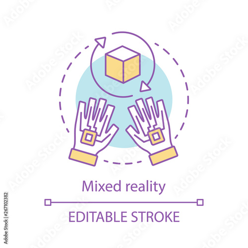 Mixed reality concept icon
