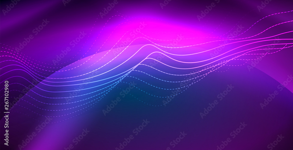 Neon wave background Neon wave background