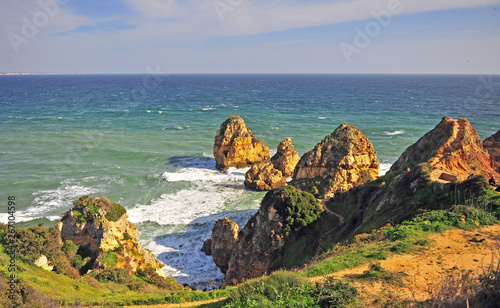 Natural landscape with cliffs over the ocean