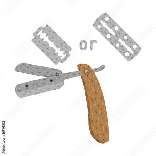 Shaver, shavet, blades vector flat icon on white background