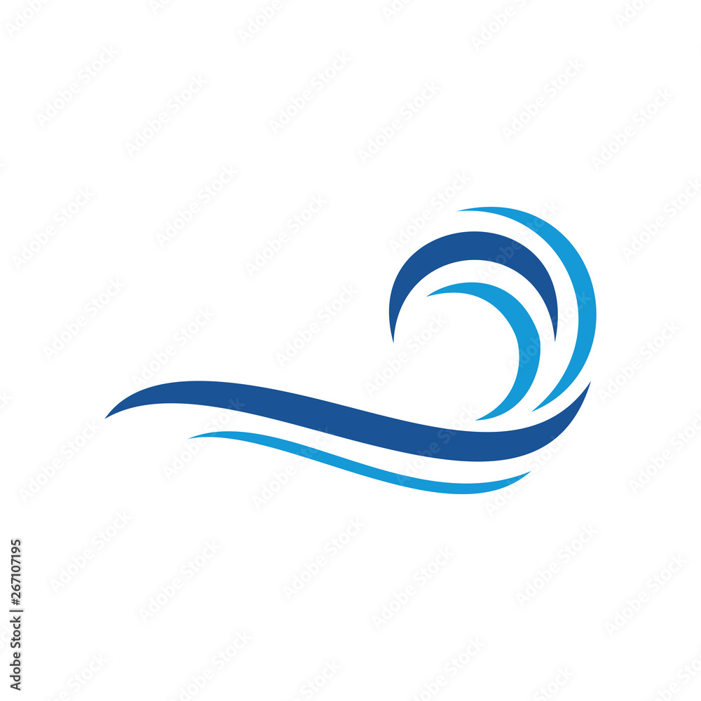 Water Wave symbol and icon Logo Template vector Water Wave symbol and icon Logo Template vector
