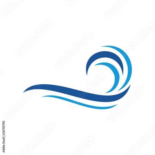 Water Wave symbol and icon Logo Template vector