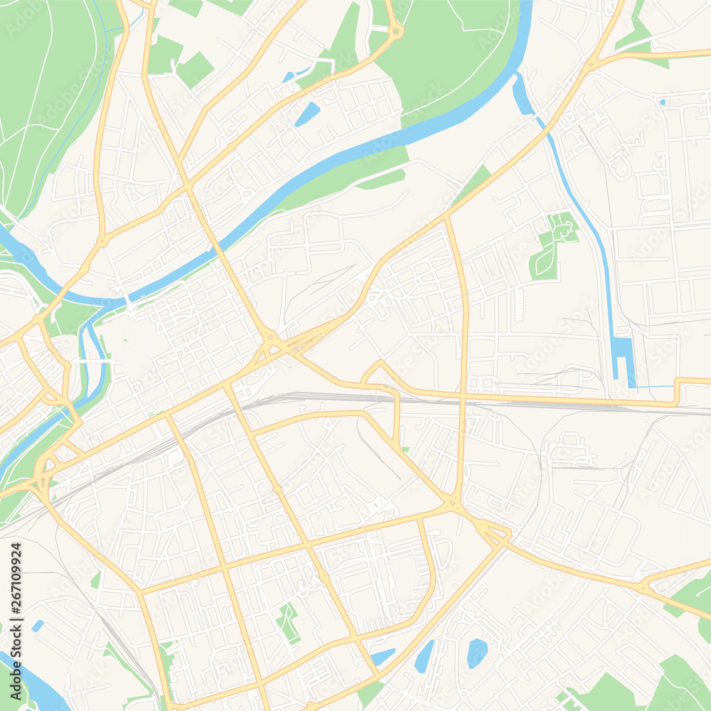 Gyor, Hungary printable map