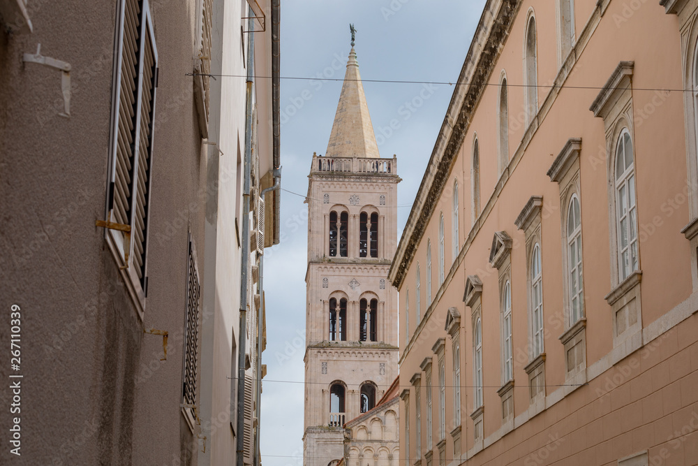 Church of St. Donatus in Zadar. Historic center of the Croatian town of Zadar at the Mediterranean Sea, Europe.