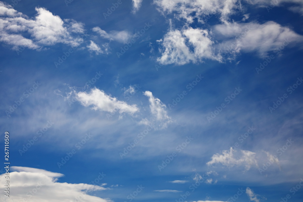 Blue sky with white cloud closeup background and texture Blue sky with white cloud closeup background and texture