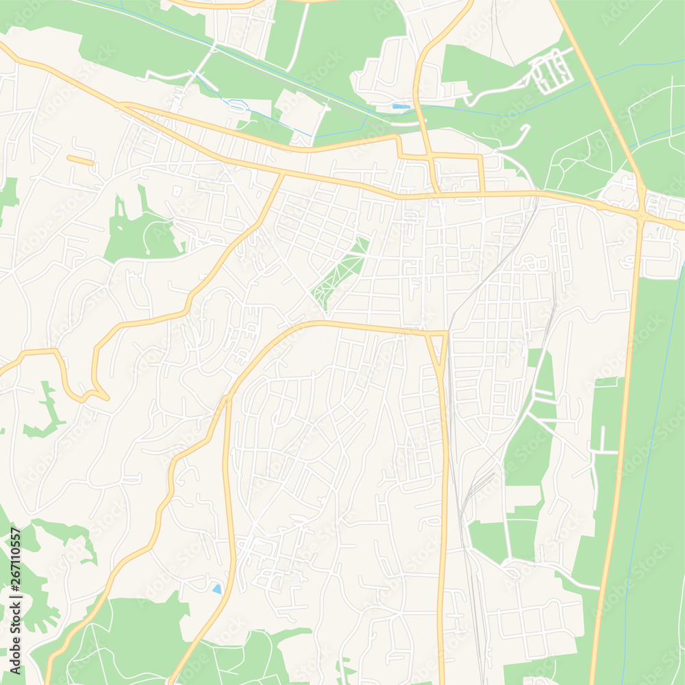 Fototapeta premium Zalaegerszeg, Hungary printable map