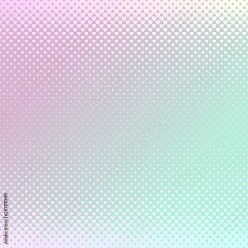 Retro gradient heart pattern background design - colorful vector graphic for Valentine's Day