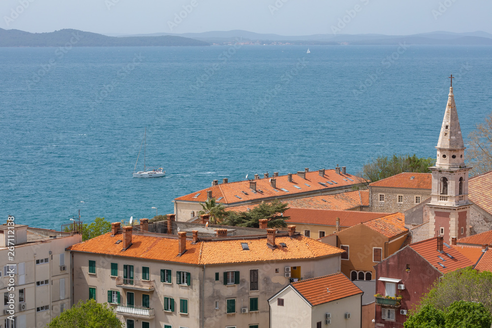 Historic center of Zadar at the Mediterranean Sea, Dalmatia, Croatia, Europe.