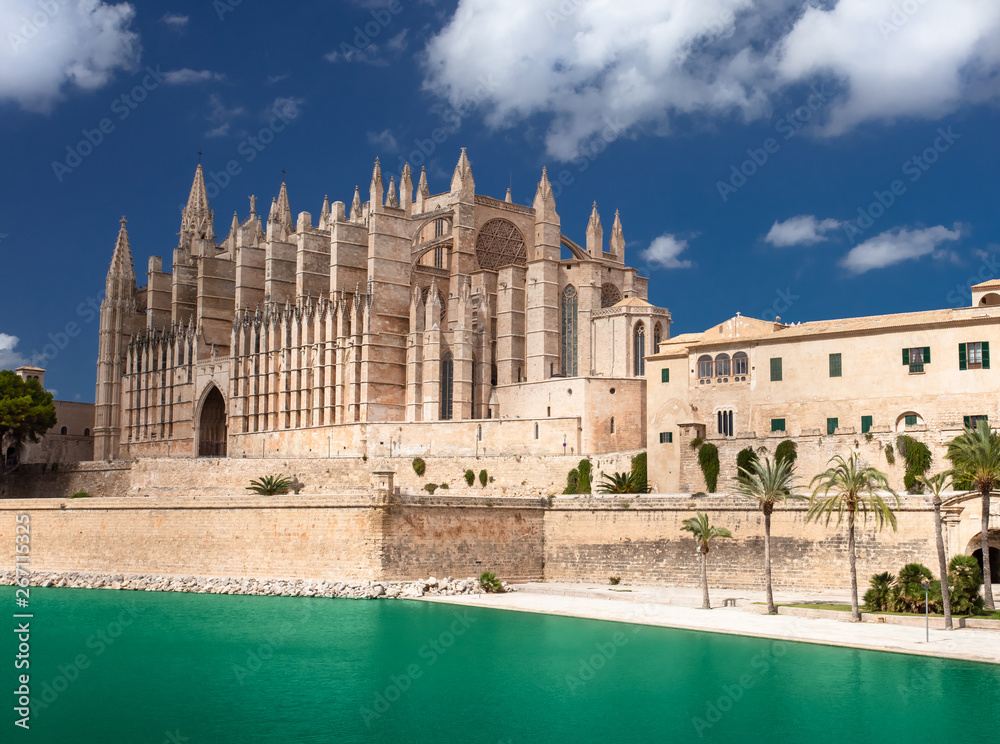 Cathedral in Palma de Mallorca Spain.