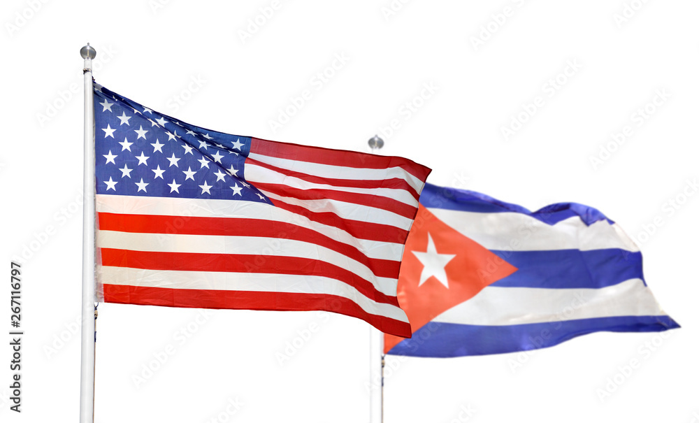 Cuba and USA flag Cuba and USA flag