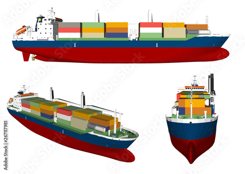 cargo ship with containers