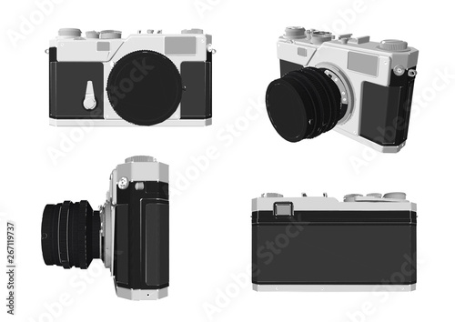 camera isolated on white background
