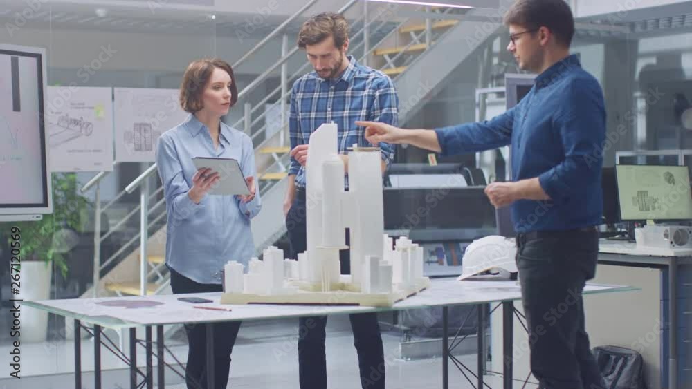 Vídeo do Stock: In Architectural Bureau: Team of Architects and ...