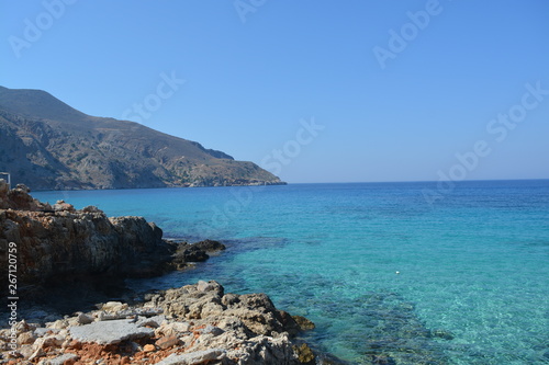 Maravillosas playas de Grecia. El azul del Mediterráneo