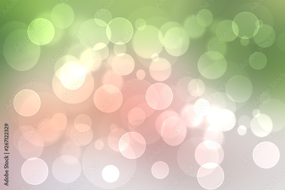 Abstract blurred vivid spring summer light delicate pastel pink green bokeh background texture with bright circular soft color lights. Card concept. Beautiful backdrop illustration. Abstract blurred vivid spring summer light delicate pastel pink green bokeh background texture with bright circular soft color lights. Card concept. Beautiful backdrop illustration.