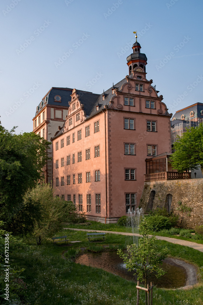 Blick auf das Residenzschloss in Darmstadt, Hessen, Deutschland 