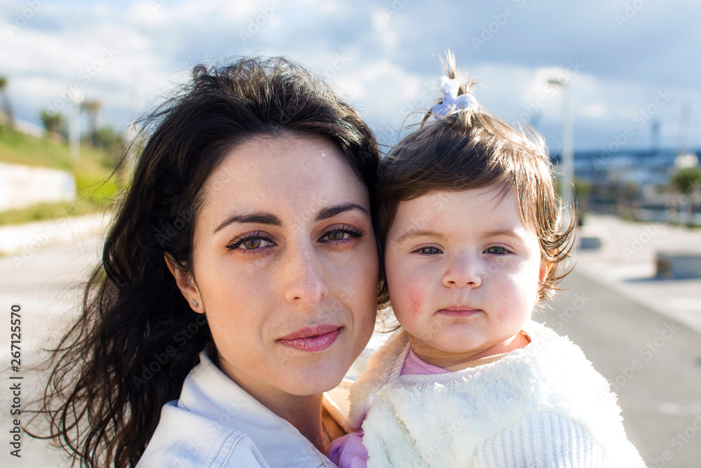 Fototapeta premium Mother and daughter outdoor
