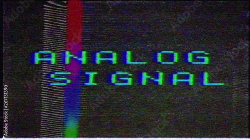 A flickering, analog TV signal. VHS retro recording video cassettes, TV channels. Screen / Noise Static flicker. Noise Sound