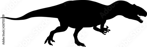 Allosaurus 2 isolated vector silhouette