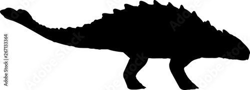 Ankylosaurus 8 isolated vector silhouette