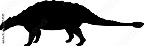 Ankylosaurus 7 isolated vector silhouette