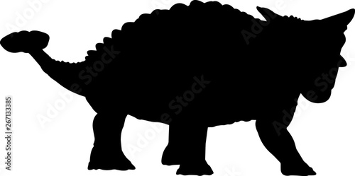 Ankylosaurus 10 isolated vector silhouette photo