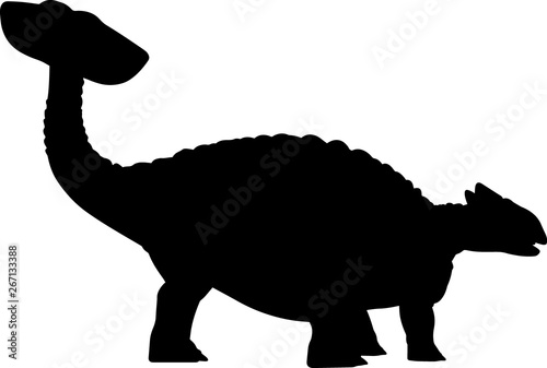 Ankylosaurus 1 isolated vector silhouette