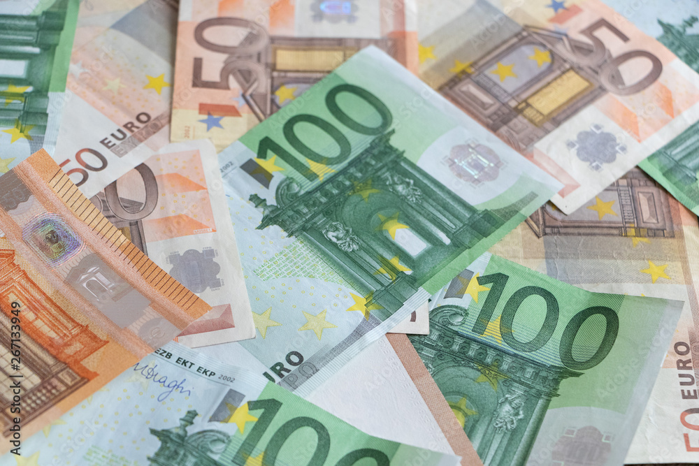 Euro banknote. euro currency bills.saving and making money concept Euro banknote. euro currency bills.saving and making money concept