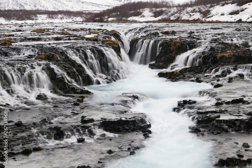 Bruarfoss waterfall Iceland Located in the region of southern part of the Iceland country about 70 km to the east from Reykjav  k