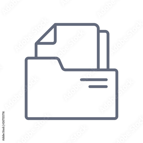 Document Folder line icon collection. Document vector icon on white background.